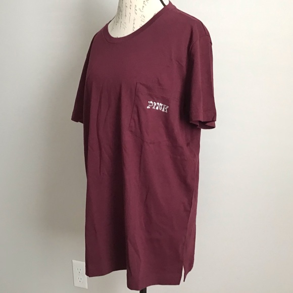 PINK VS Campus Sequins Short Sleeve Tee Top New With Tag - Picture 5 of 14